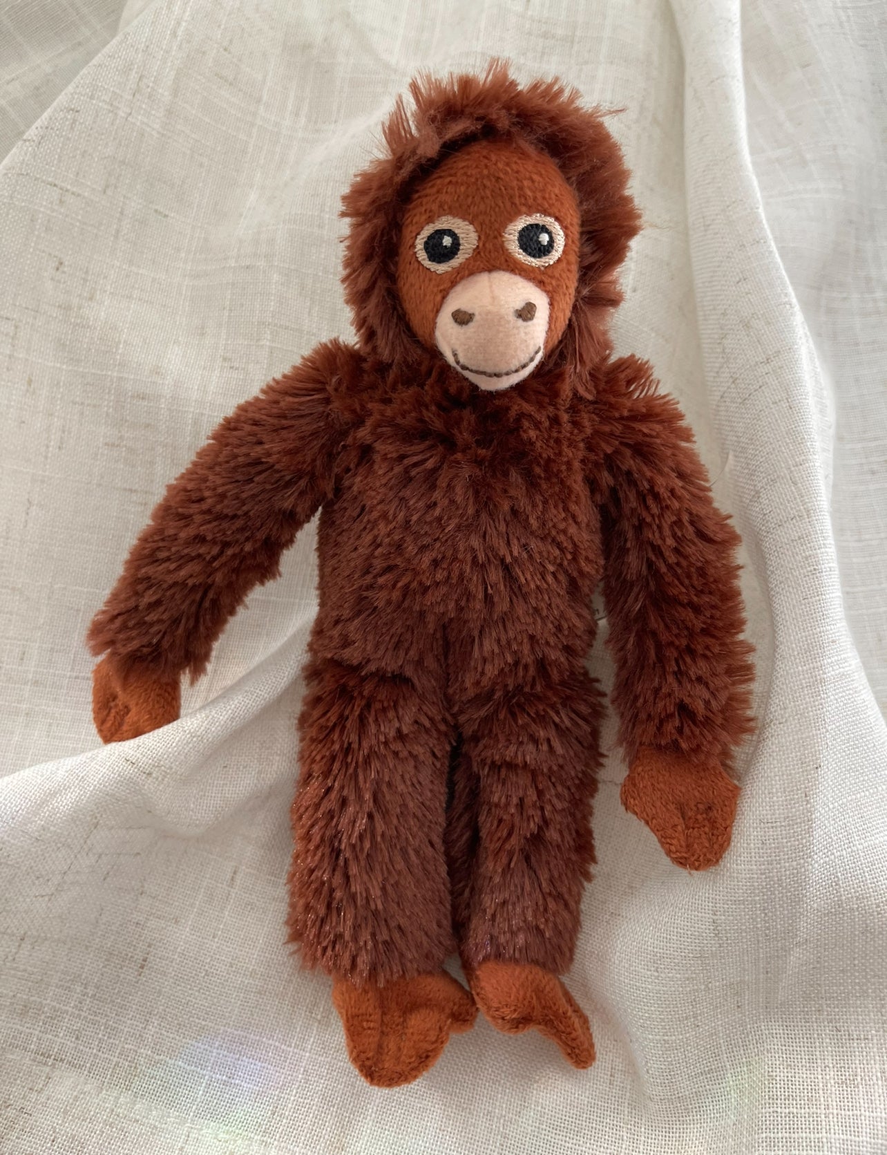 Mini Baby Punch Monkey Plush Toy | Viral Japanese Macaque Stuffed Animal | Genuine Product | Ichikawa Zoo Story | Gift | Small Orangutan 7.75 in