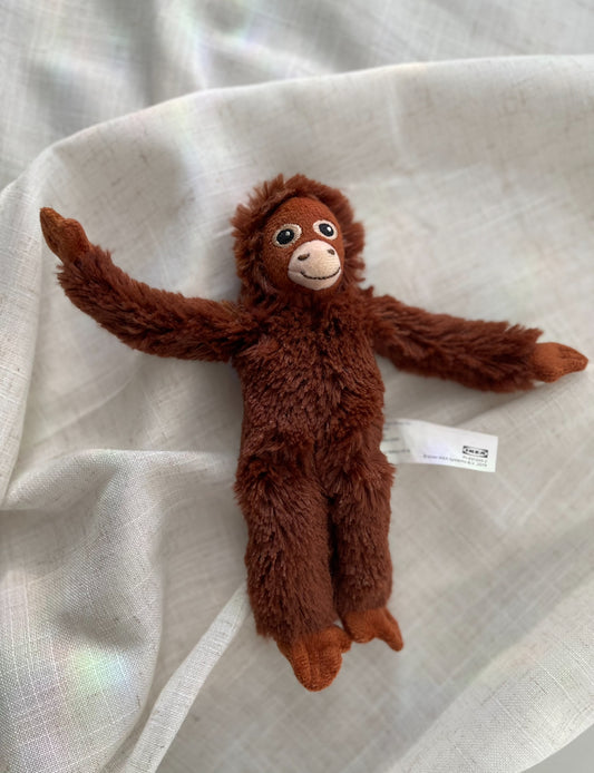 Mini Baby Punch Monkey Plush Toy | Viral Japanese Macaque Stuffed Animal | Genuine Product | Ichikawa Zoo Story | Gift | Small Orangutan 7.75 in