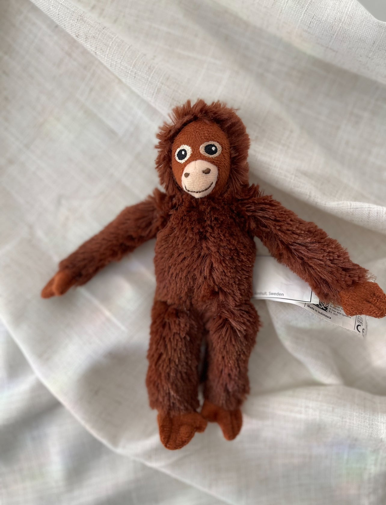 Mini Baby Punch Monkey Plush Toy | Viral Japanese Macaque Stuffed Animal | Genuine Product | Ichikawa Zoo Story | Gift | Small Orangutan 7.75 in