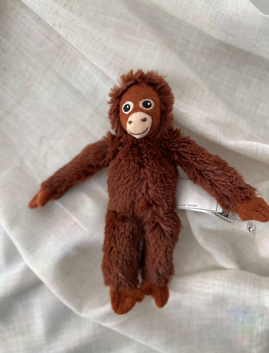 Mini Baby Punch Monkey Plush Toy | Viral Japanese Macaque Stuffed Animal | Genuine Product | Ichikawa Zoo Story | Gift | Small Orangutan 7.75 in