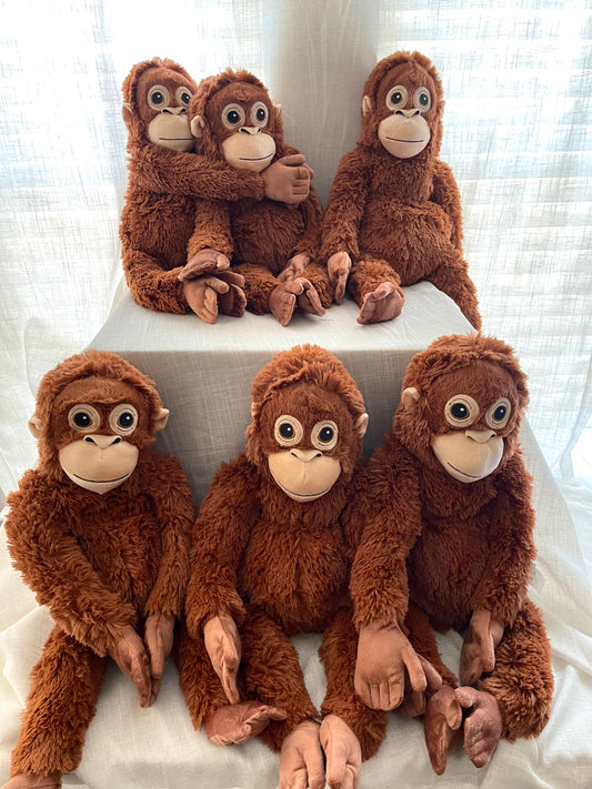 BULK SET OF 10 | Authentic Ikea Full-sized Punch the Monkey Plush Toys for the price of 9 (Buy 9, Get 1 Free)